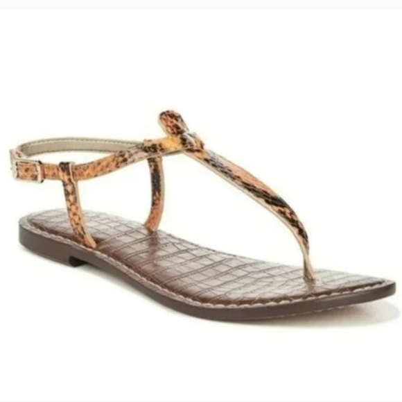 Sam Edelman gigi orange snake print thong Sandals - Picture 10 of 11